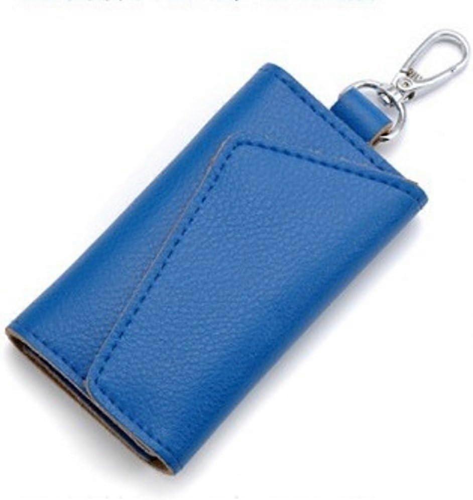 Leather Key Case, Leather Key Pouch (Blue)