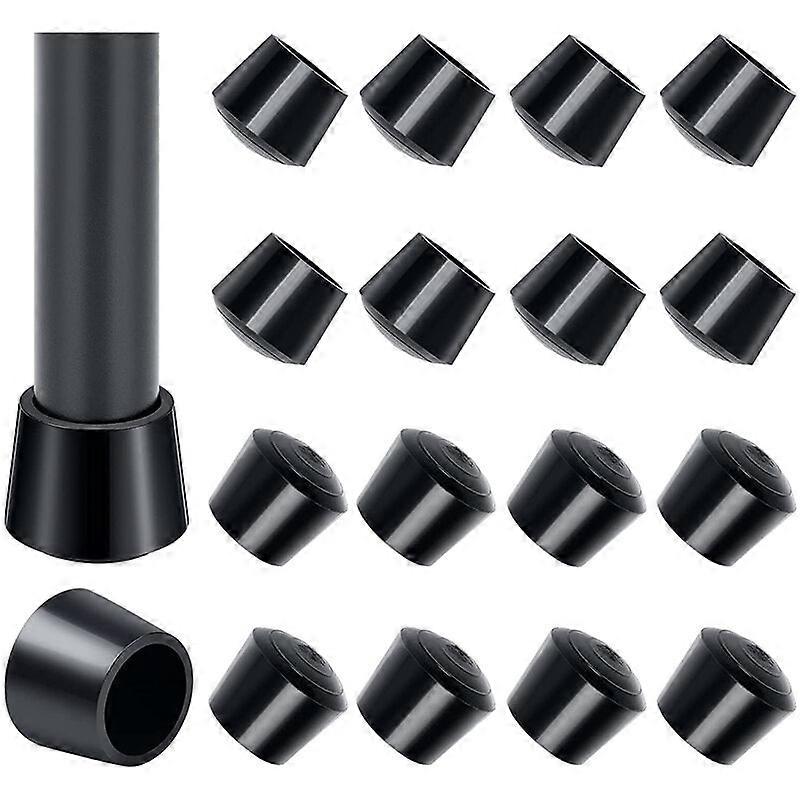 20x Embout de Chaise Diamtre Intrieur 22mm en Caoutchouc Protection Pied de Chaise Noir Tampon Chaise