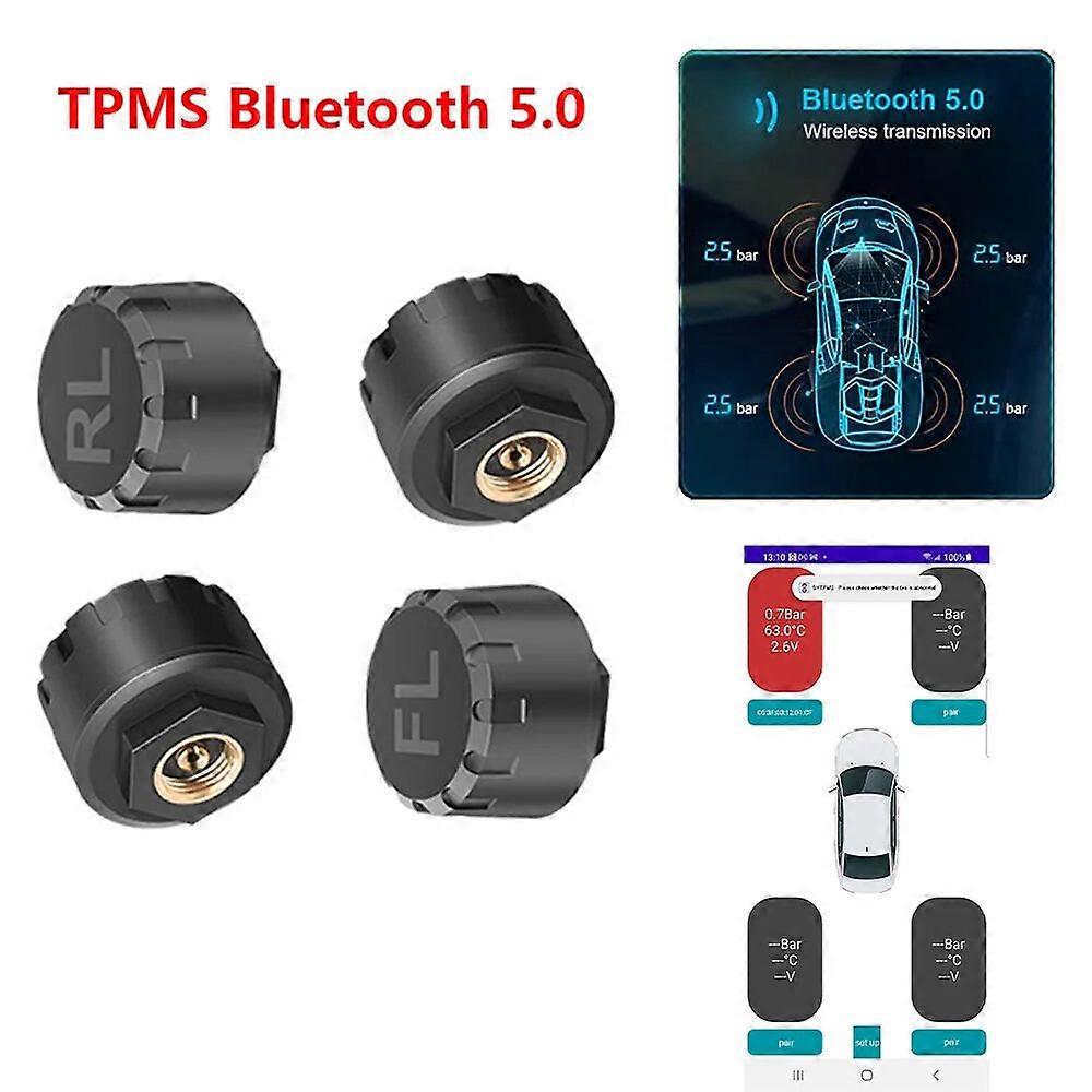 Car TMPS Tire Pressure Sensors Motorcycle TPMS Bluetooth~Compatible Tire Pressure Monitoring System External Sensor Android/IOS FN9U6862