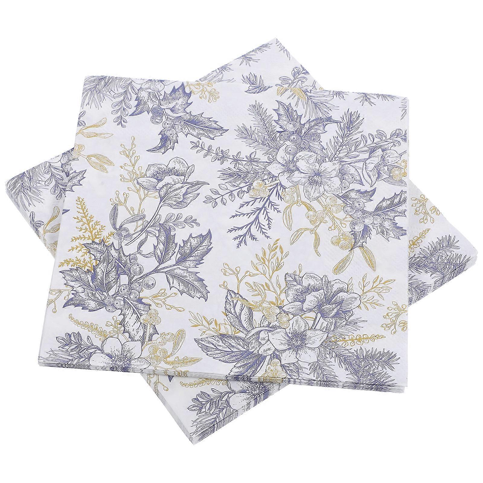 100 Sheets of Garden Party Napkins Square Napkins Decorative Napkins Ornaments Dining Table Napkins