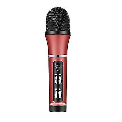 Red Musical Microphone Portable Singing Mic Karaoke Handheld Speaker For Home Party Indoor Ktv Az13759