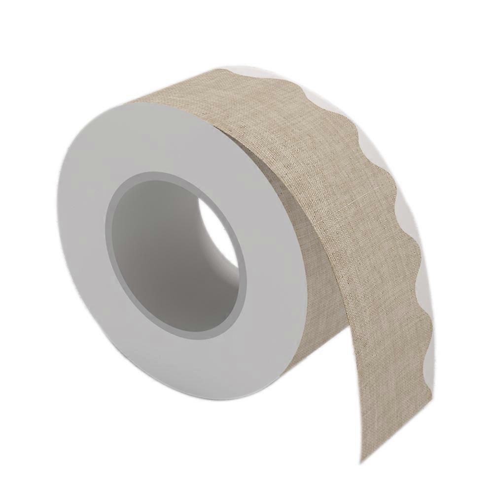 light colour Burlap Bulletin Board Borders Scalloped for Classroom Decoration 65.6Ft