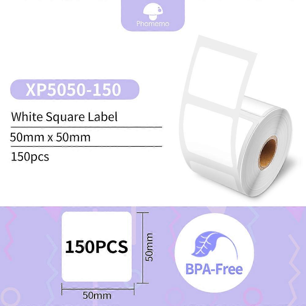 Phomemo Self-adhesive Sticker For M110/m200 Portable Label Printer Transparent Round Square Barcode Business Tag Sticky Notes