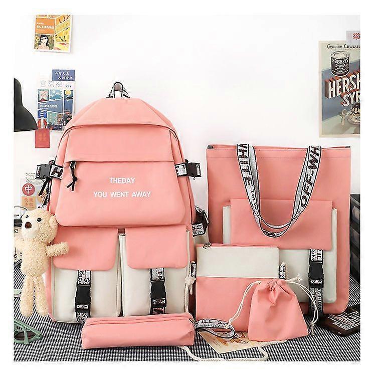 School Backpack Travel Bag Kawaii 5 Pieces