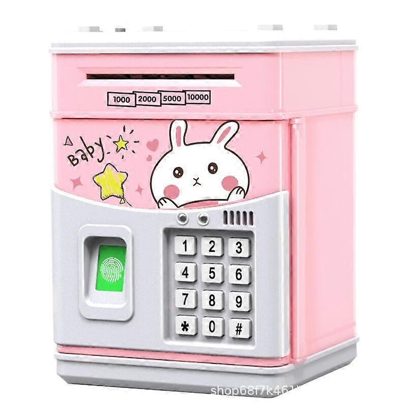 Simulation Fingerprint Piggy Bank Music Automatic Money Atm Password Box Piggy Bank
