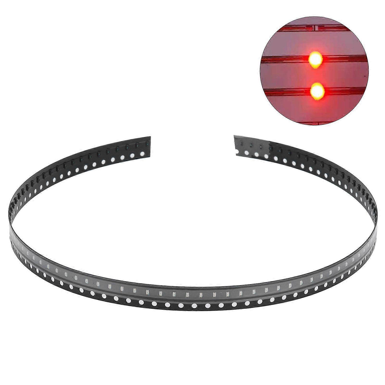 100buc Diode LED SMD Componente electronice de înaltă rezistență Tiny joasă tensiune pentru PCB DIY (roșu)