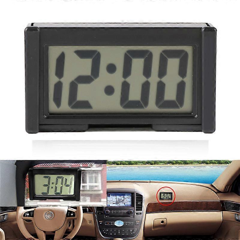Mini Car Clock Auto Car Truck Dashboard Time Convenient Durable Self-Adhesive Bracket Vehicle Electronic Digital Clock For Car