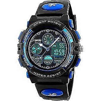 Kids Watch, Boys Sports Digital Waterproof Led Watches with Alarm Wrist Watches for Boy Girls Children (Black Blue)