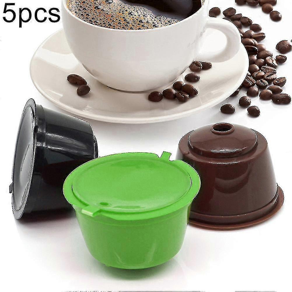 Gjenbrukbar påfyllbar kaffe Dolce Gusto Machine, 5 stk, rosa