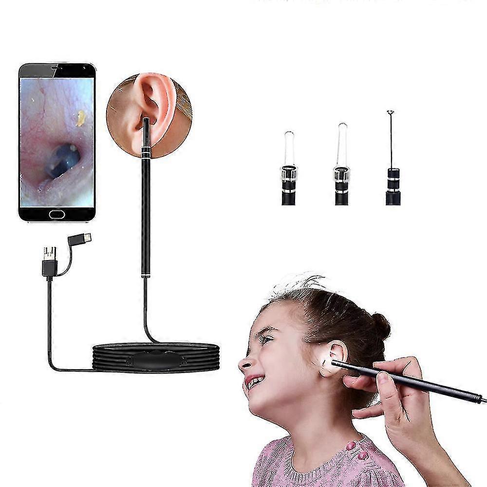 Otoscope Medical In Ear Cleaner Ear Endoscope Camera Picker Ear Cleaning Wax Android Pc Type C