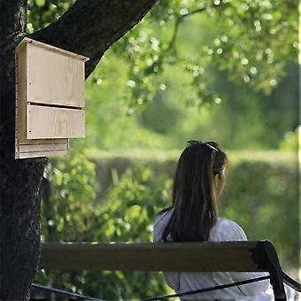 Worien Large Outdoor Bat House, Huge Wooden Box, Weatherproof, Untreated Spiral Bat House, Shelter, Garden Replacement A