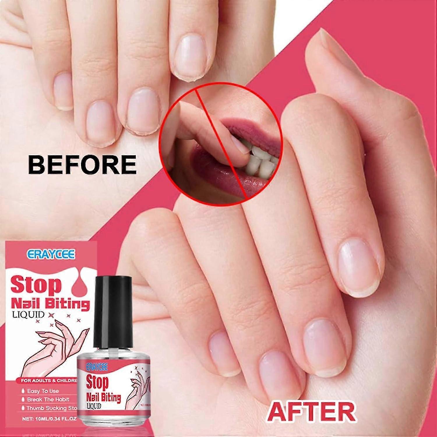 Anti Nail Biting Polish, Quick Drying Nail Biting Prevention, Formula for Nail Biting and Thumb Sucking Prevention, Nail Repair