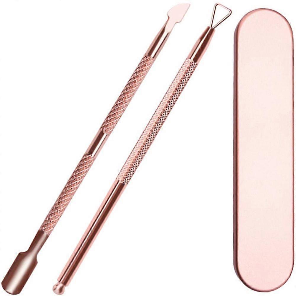 Nagelhautschieber & Cutter-Set, 2er-Pack Gel Nagellackentferner Werkzeug Dreieck Nagelhaut