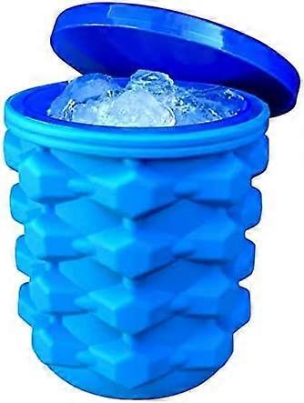 Silicone Bucket with Lid Makes Small Size Nugget Ice Chips for Soft Drinks, Cock