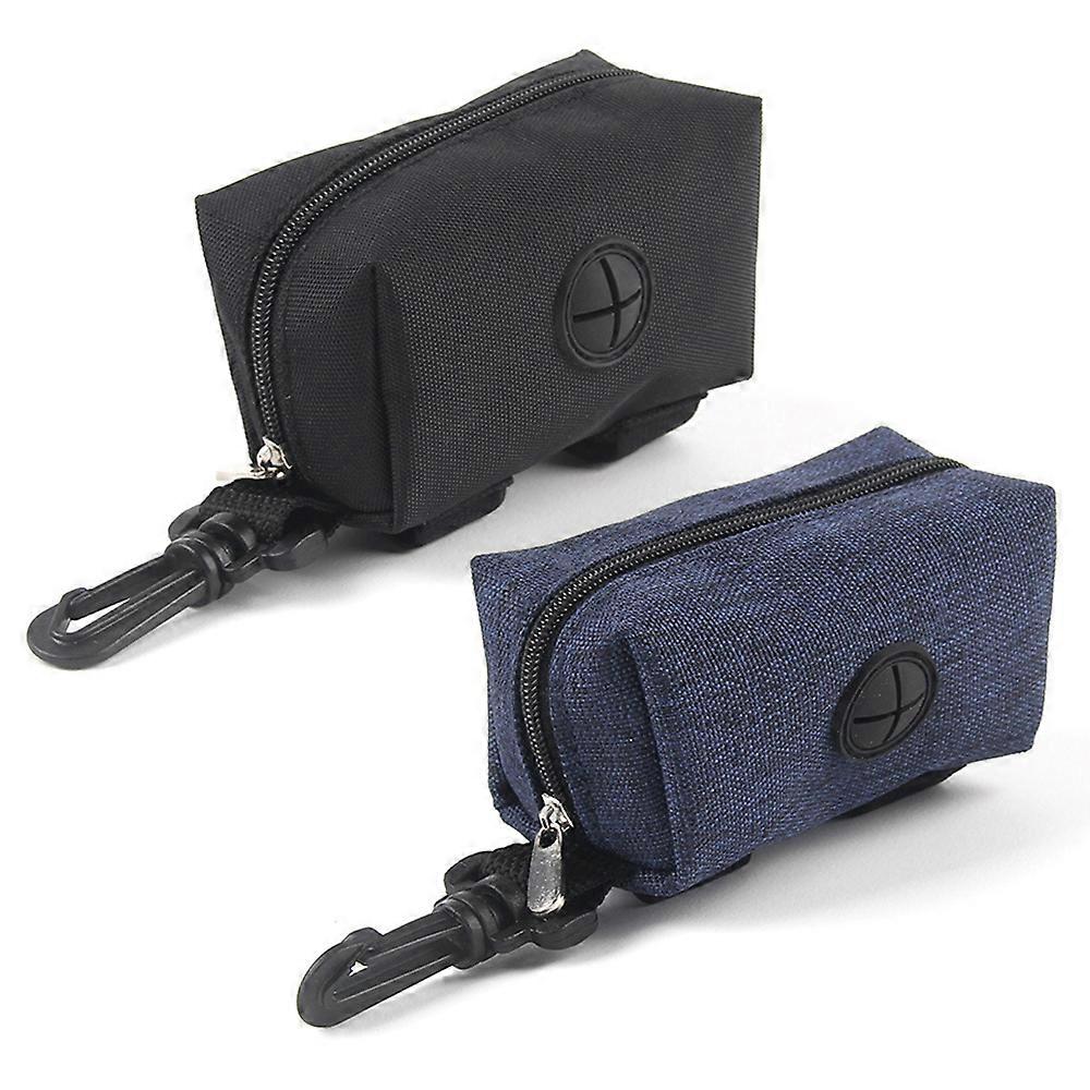 2ピースうんちバッグホルダー犬のうんちホルダー犬のうんちディスペンサー犬用ゴミ袋コンテナ、ジッパーと犬用リード用クリップ付き