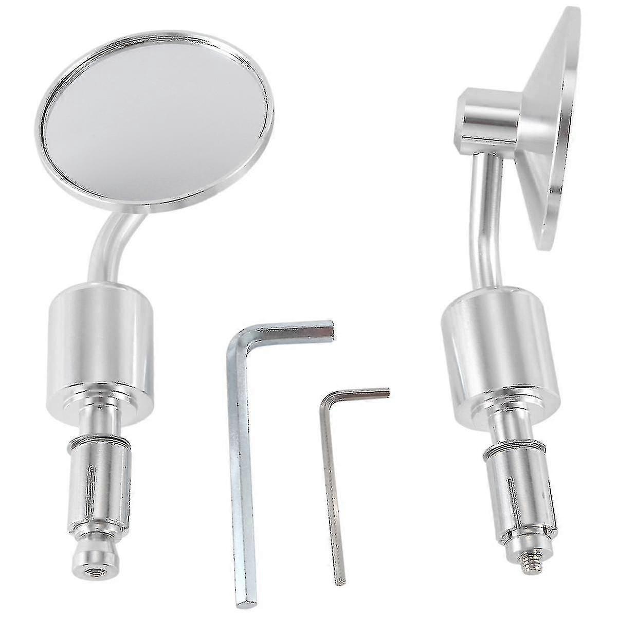 Motorcycle Rearview Mirror Reflector Universal Handle Mirror Rear Mirror,silver
