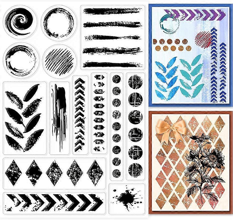 1Sheet Graffiti Background Silicone Clear Stamp Seals