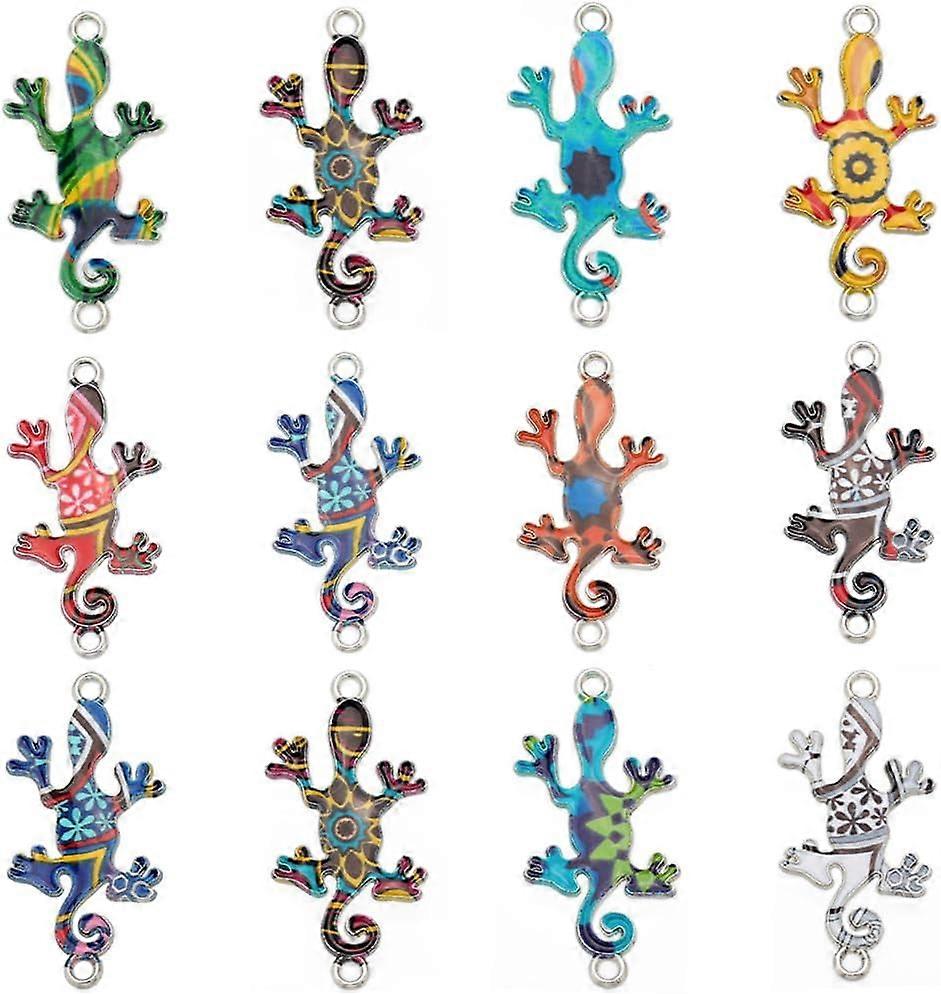 1Box Animal Charms Collections Printed Enamel Charm Easter Holiday Bunny Rabbit Charm Alpaca Cat Fish Turtle Bird Elephant Bull Charm