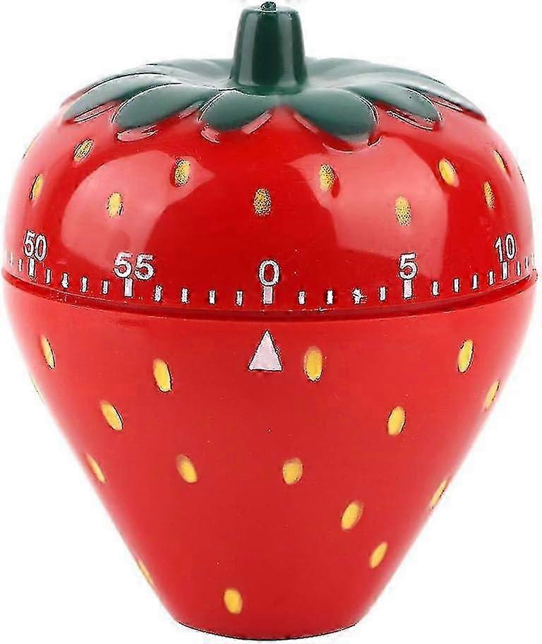 Strawberry Shape Kitchen Timer 60 Minutes Kitchen Timer Mechanical Time Reminder - RIpj