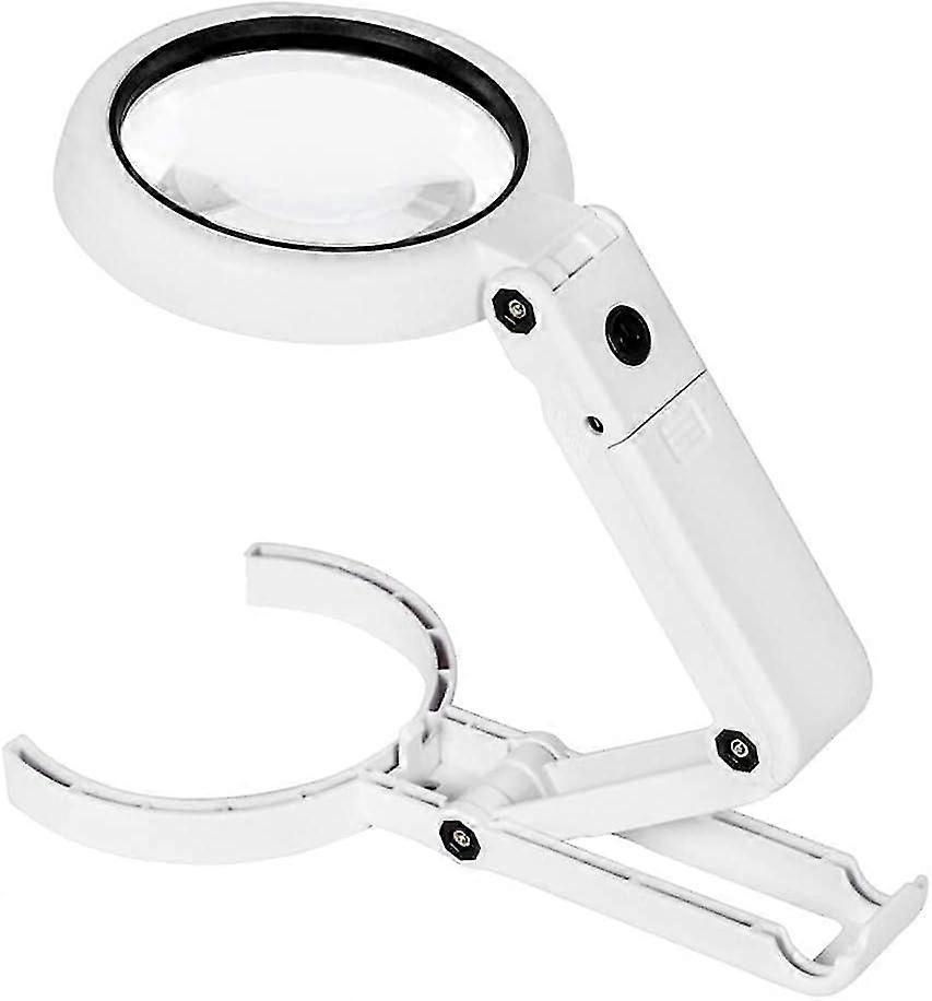 30X 10X Magnifier with Light and Stand, Foldable Handheld Magnifier and 2-Level Dimming for Close Work, Macular Degeneration, Elderly Reading