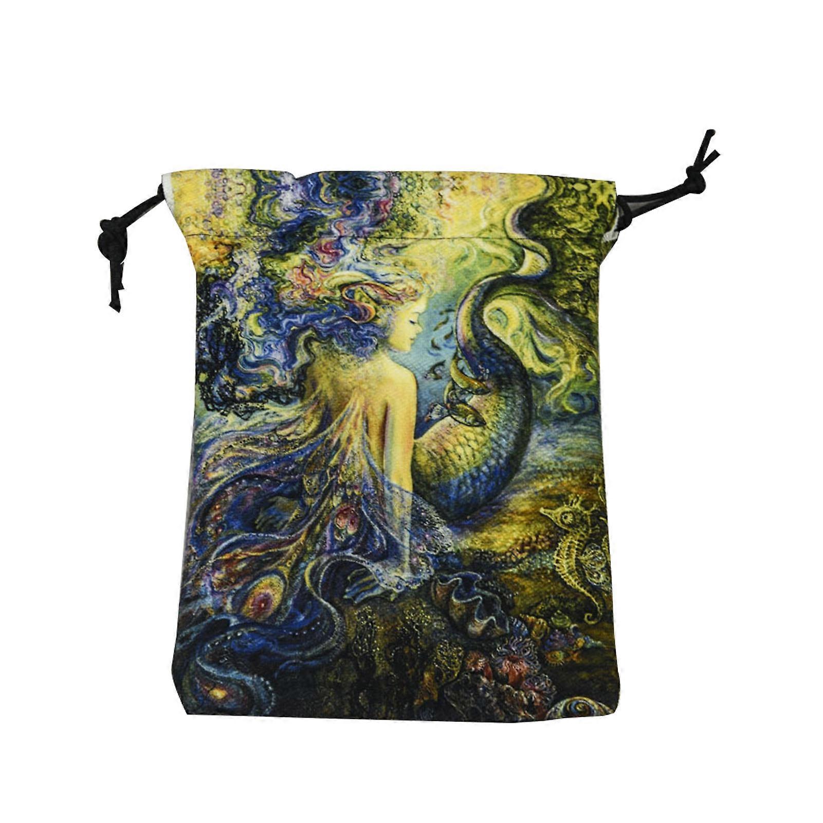 Tarot Bags and Pouches Board Game Drawstring Tarot Bag Double Sided Print Tarot Card Storage Bag Tarot Card Holder Bag Pouch