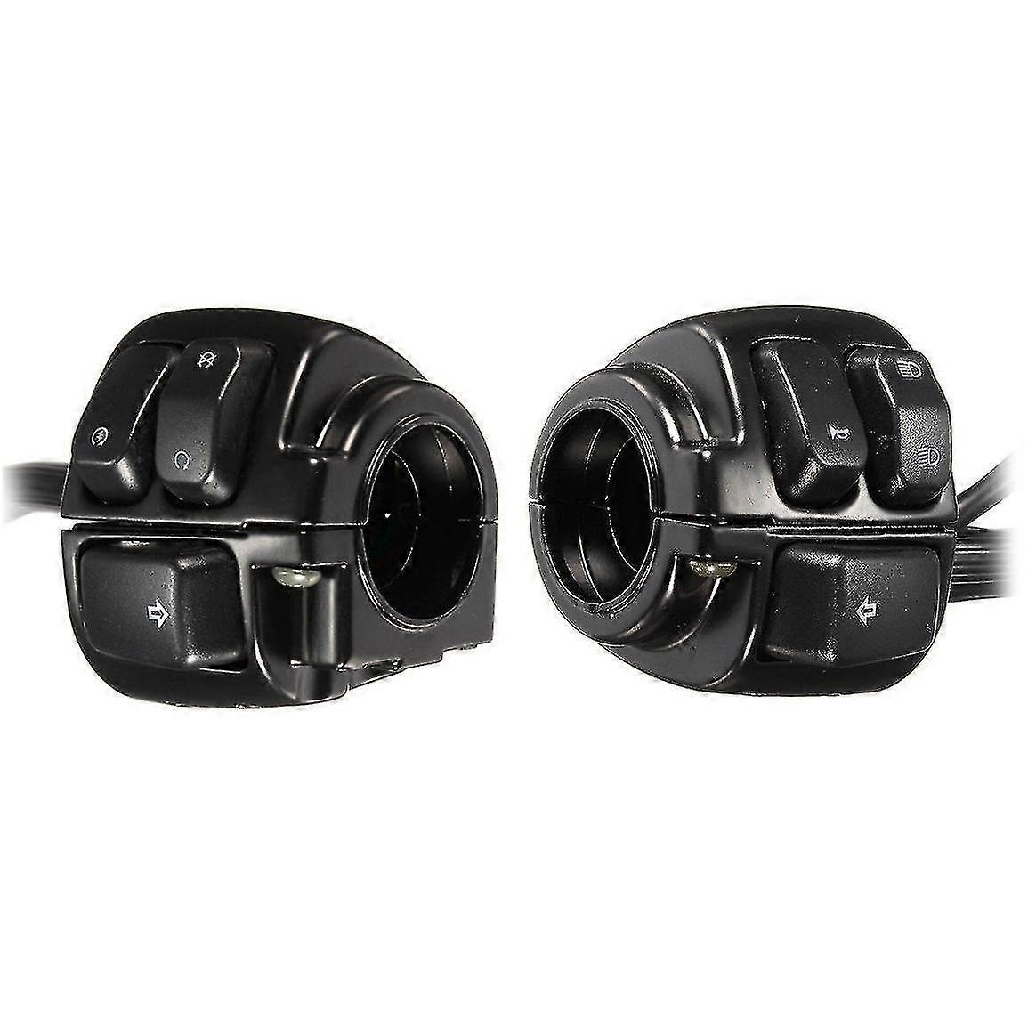 1 Pair Motorcycle Handlebar Control Lights Switch (25mm) with Wiring Harness For