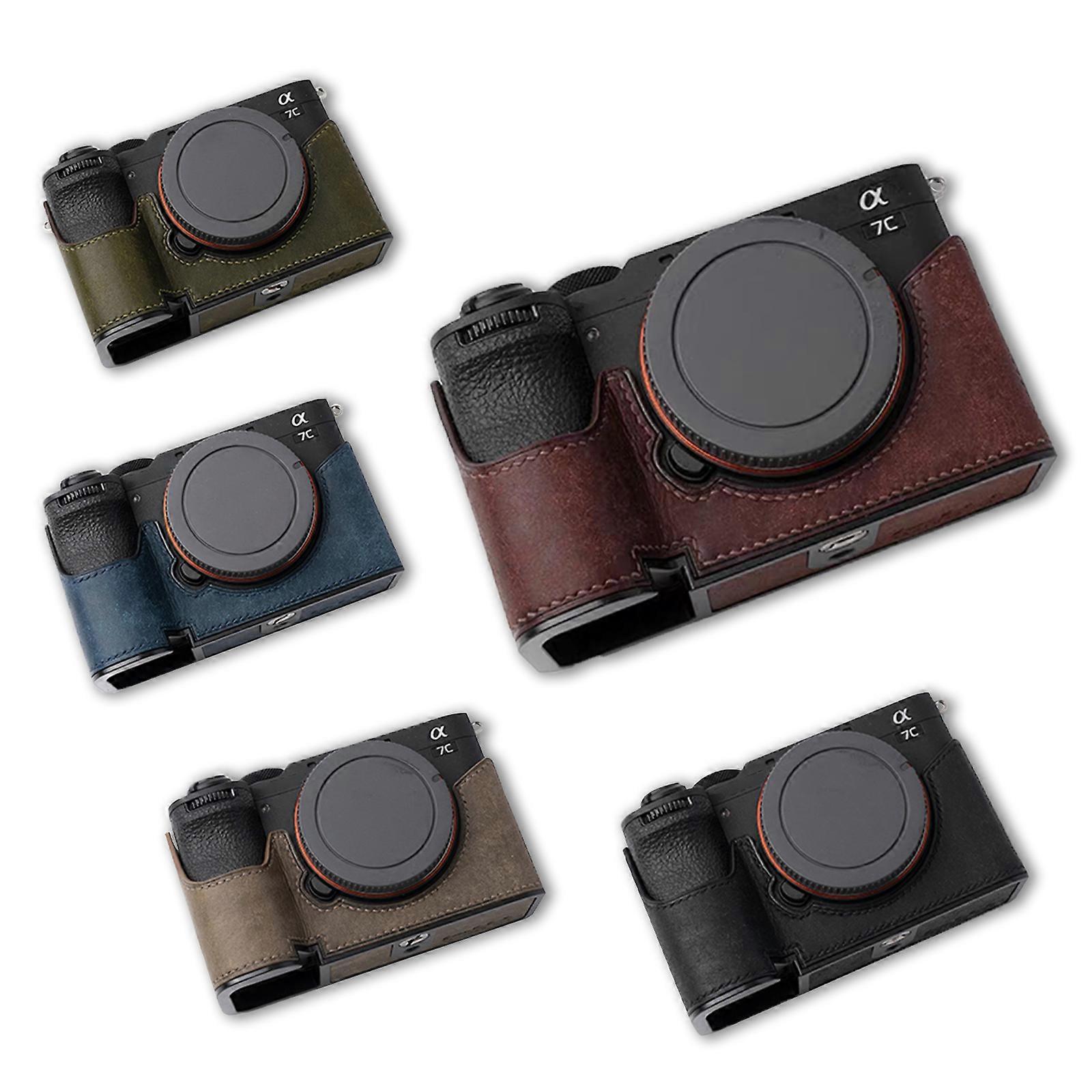 Handmade Half Case for Sony A7C2 A7CR Leather Insert A7CII Camera Cover