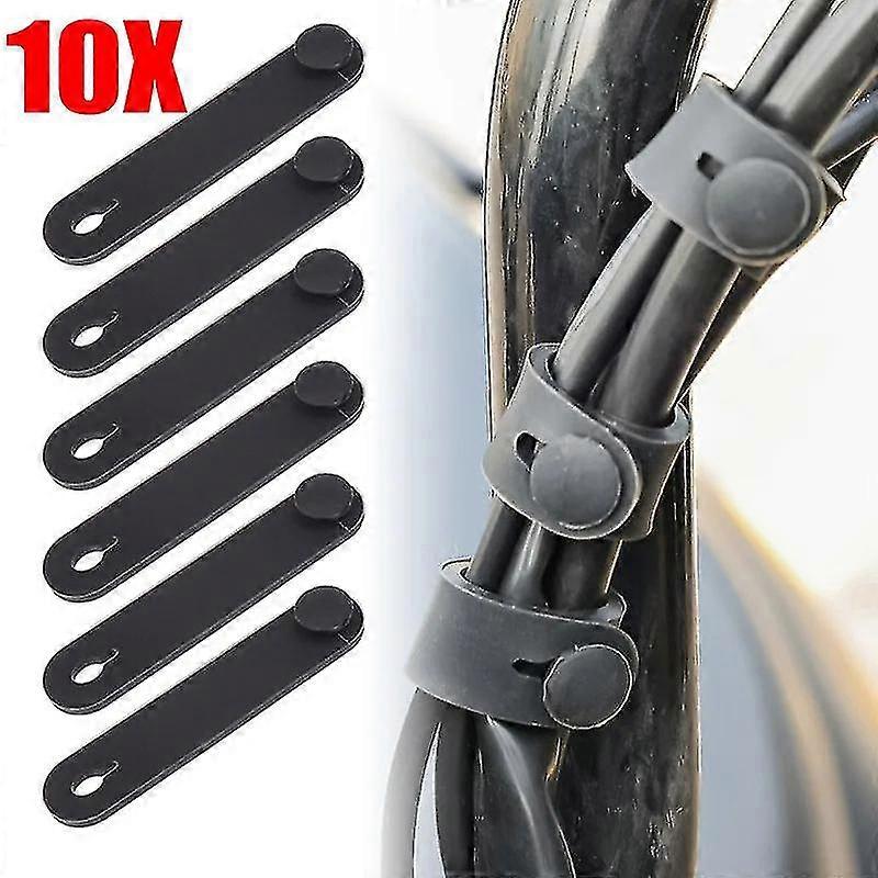 10Pcs Motorcycle Rubber Frame Securing Cable Wiring Harness Power Cord Tie