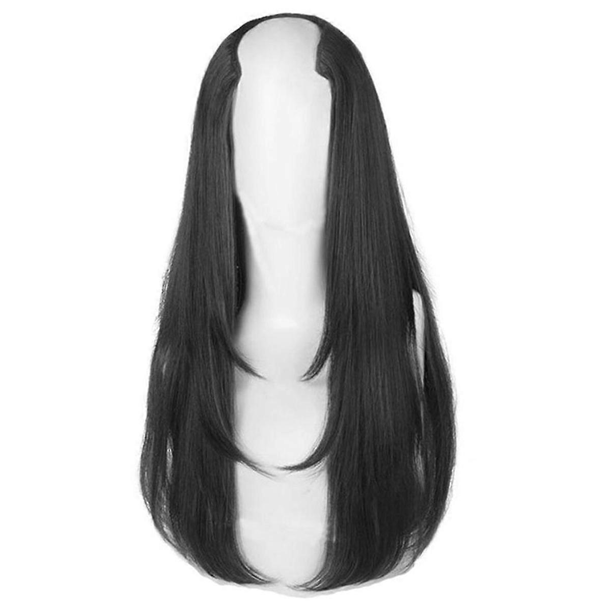 Black sintetic femei styling păr lung păr extra lung peruci sintetice stratificat extensii cap în cap
