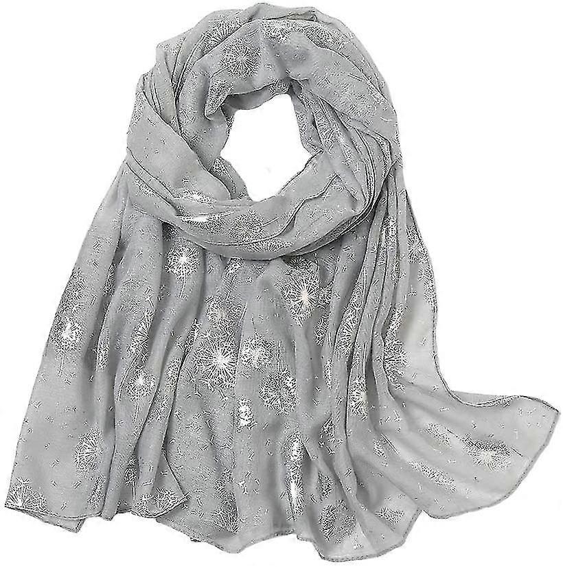 Donne Hot Silver Tarassaco Sciarpa Moda Shining Scialle Wraps
