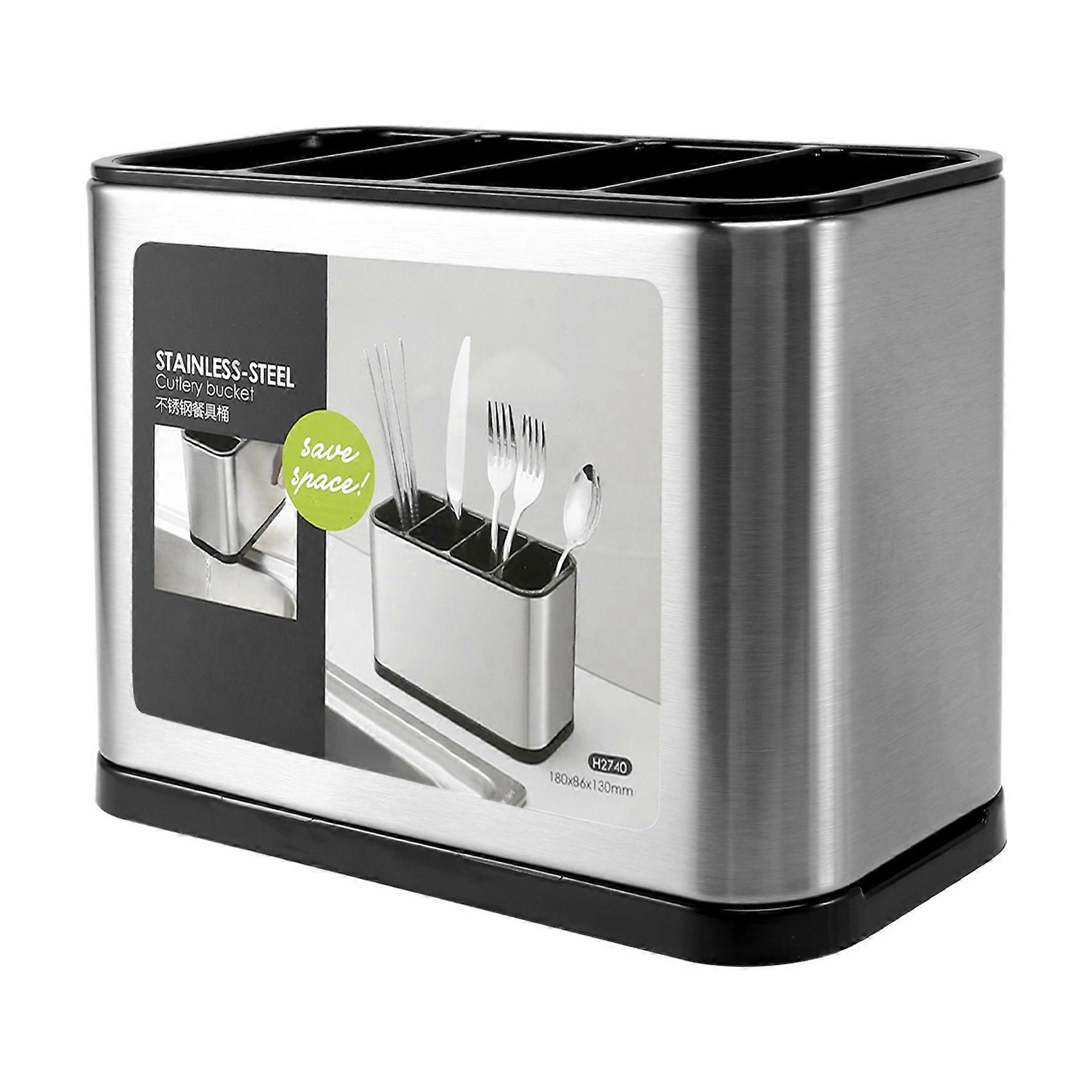 Kitchen Cutlery Organizer Knife Stand Plastic Drain Storage Holder Spoon Fork Chopstick Kitchenware