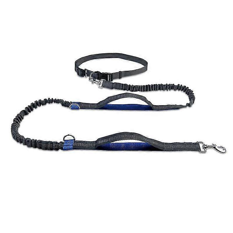 Hands Free Dog Running Leash With Adjustable Waist Belt, Dual Handle Elastic Bungees Retractable Rope For Small Medium And Large Dogs, Reflecti