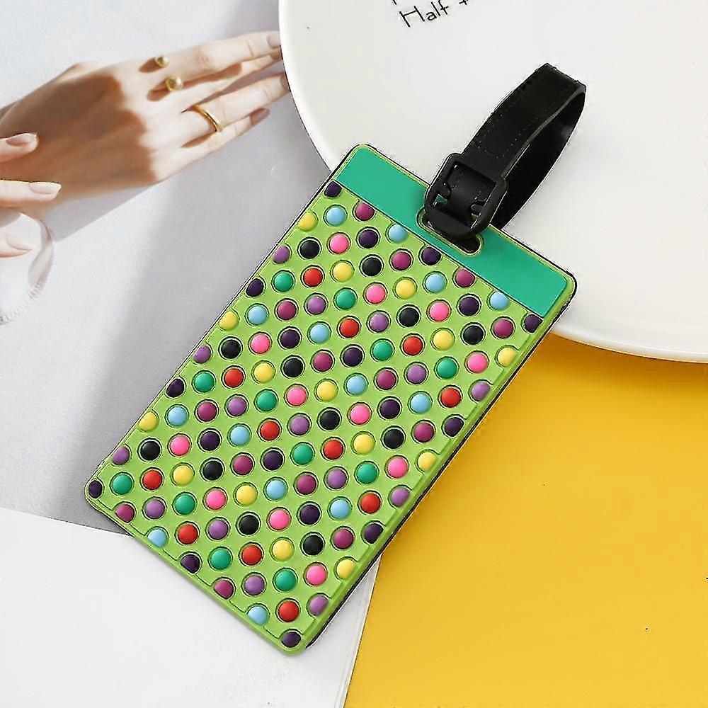 5PCS Silicone Luggage Tag, Simple And Durable Geometric Pattern Boarding Pass, Anti-loss Tag