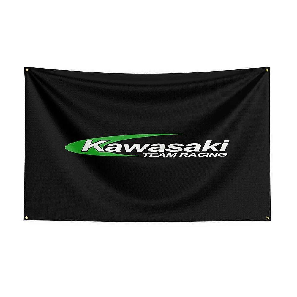 Spanduk Motor Balap Cetak Poliester Bendera Kwsks 3X5 untuk Dekorasi 1