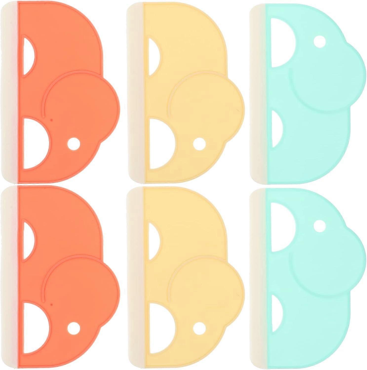 6pcs Tiny Bathroom Shower Mirror Squeegee Mini Kitchen Countertop Squeegee Water Wipers Scraper Cleaner Tool for Cleaning Sink Counter Tiles Handy Win