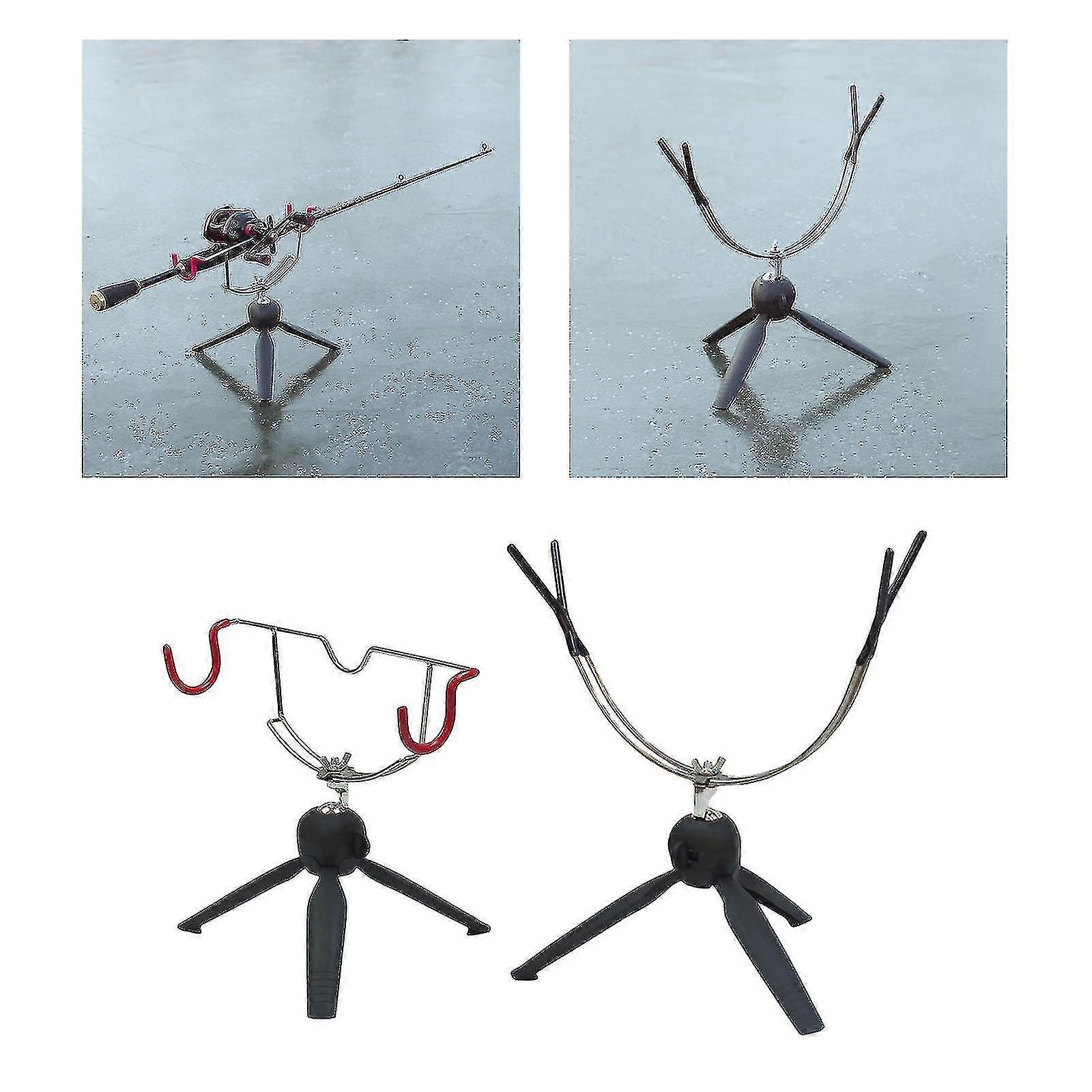 2x Triangle Ice Fishing Rod Holder Triangle Holder