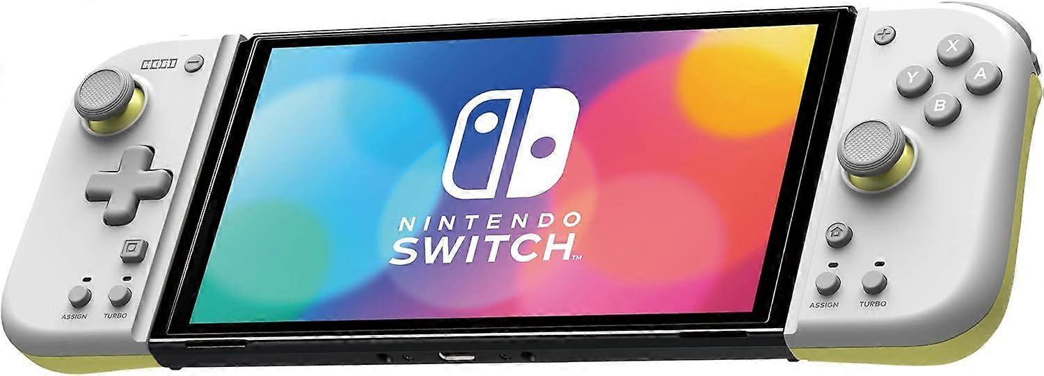 Hori Split Pad Compact (Light Grey/Yellow) For Nintendo Switch