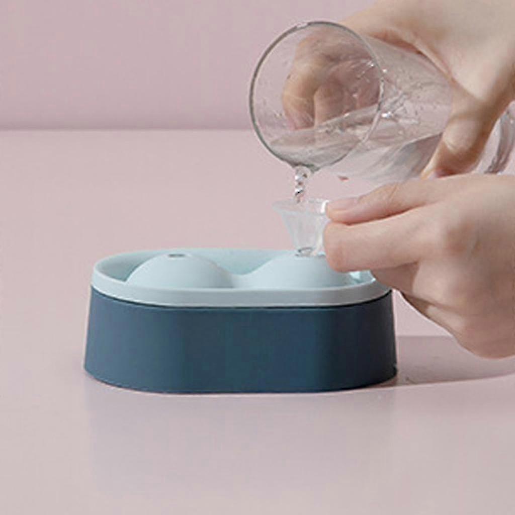 1.97inch 2 Large Sphere Mold Silicone Ice Cube Trays Round Ice Ball Maker 5cm In Diameter With Lid For Kitchen Club