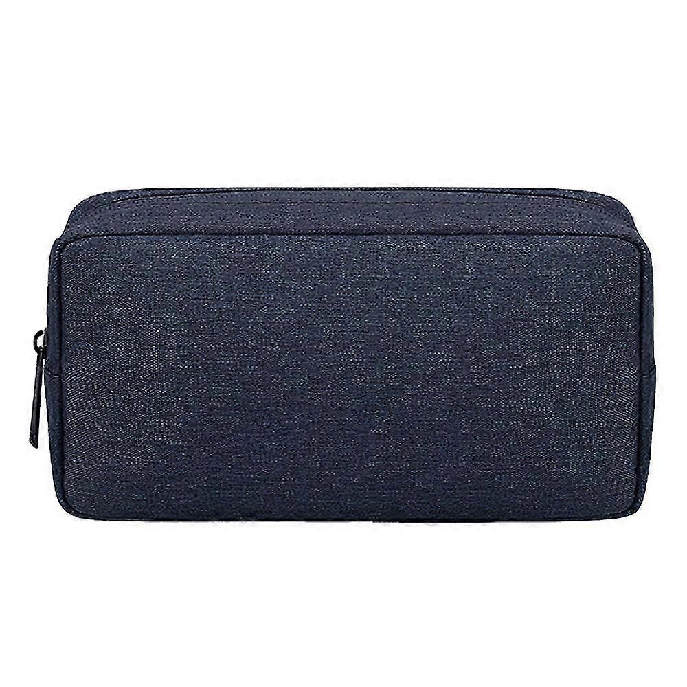 Convenient Electronic Accessories Storage Box, Double Layer Cable Bag And Storage Solution,Navy blue