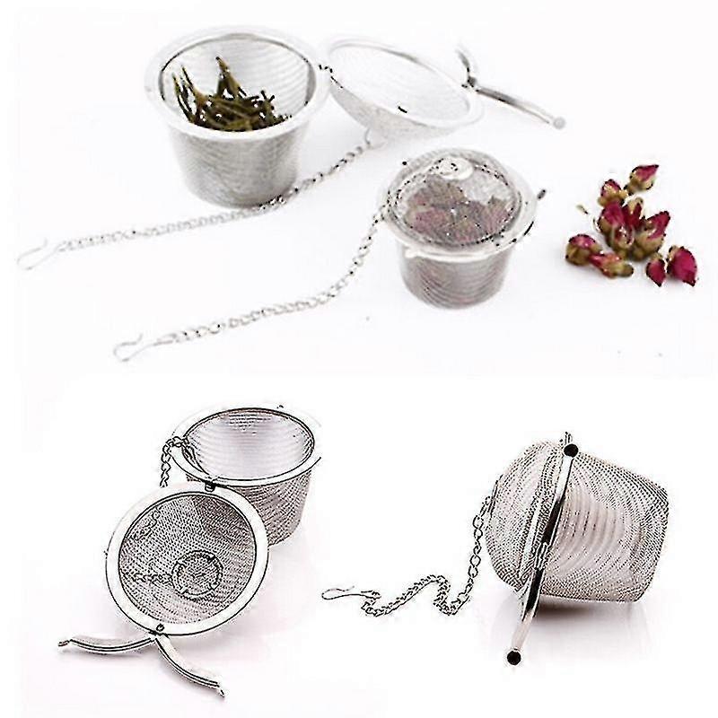 1pc Stainless Steel Tea Infuser Sphere Locking Spice Tea Ball Strainer Mesh Infuser Tea Filter Strainers Kitchen Tools