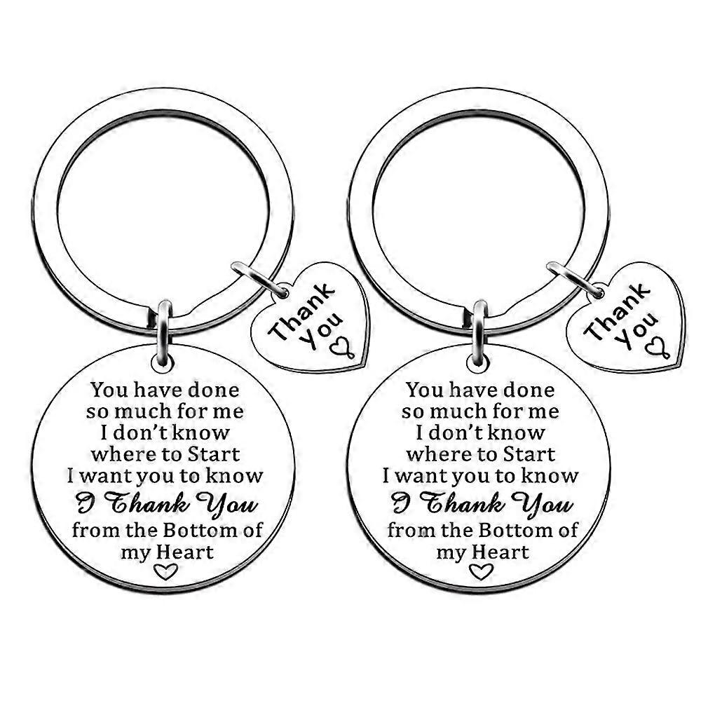 2pcs Thank You Gift Keyring For Friend Keyring For Volunteer Teacher You Have Done So Much For Me Keychain
