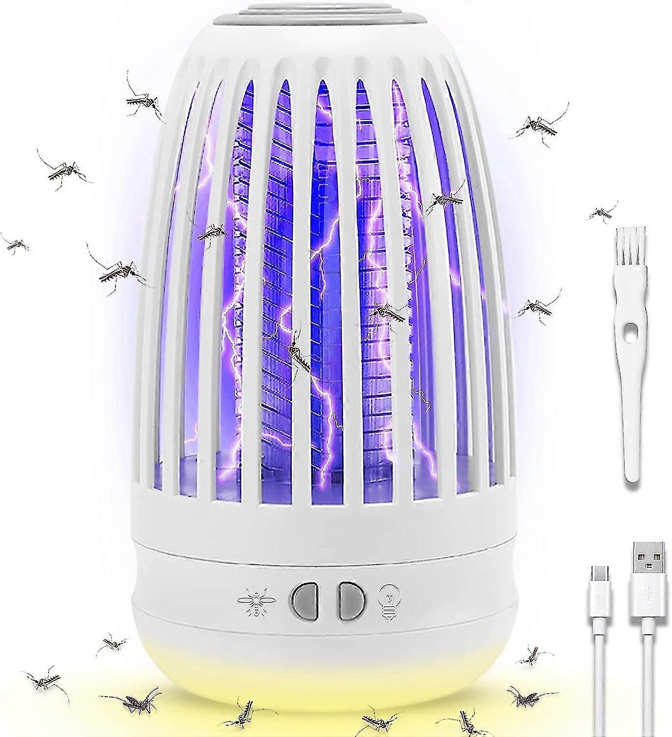 Mosquito Killer Lamp, Insect Killer Fly Repellent elettrico con luce notturna, potenti trappole di controllo dei parassiti repellenti per zanzare per interni ed esterni
