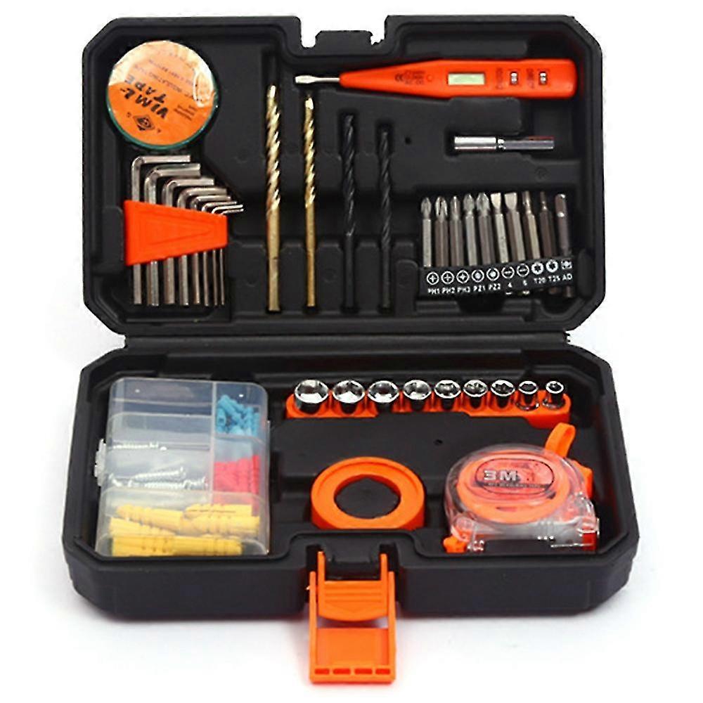 1 Set Multifunctional Household Hardware Tool Set, Car Tool Box, Woodworking Tool Box