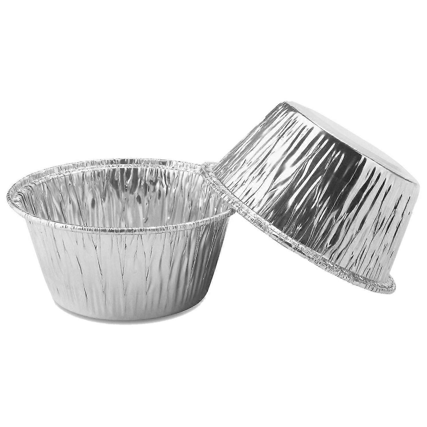 150 Pcs Aluminum Foil Cupcake Cups Ramekin Muffin Baking Cups, Disposable Muffin Liners, Ramekin Ho