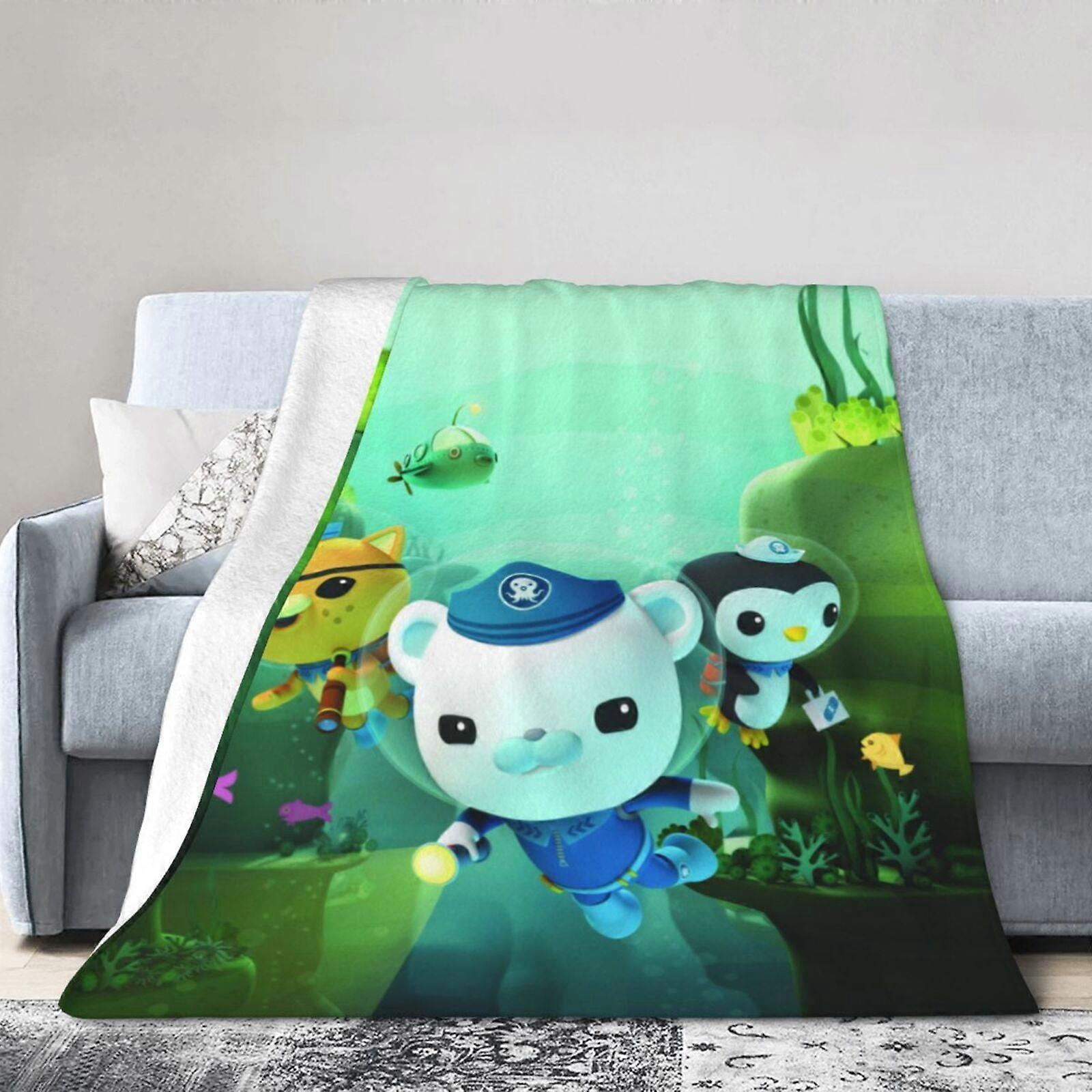 Octonauts Flannel Blanket 3d Printing Anime Throw Blanket Unisex Super Soft Plush Blanket For Bedding Sofa xp