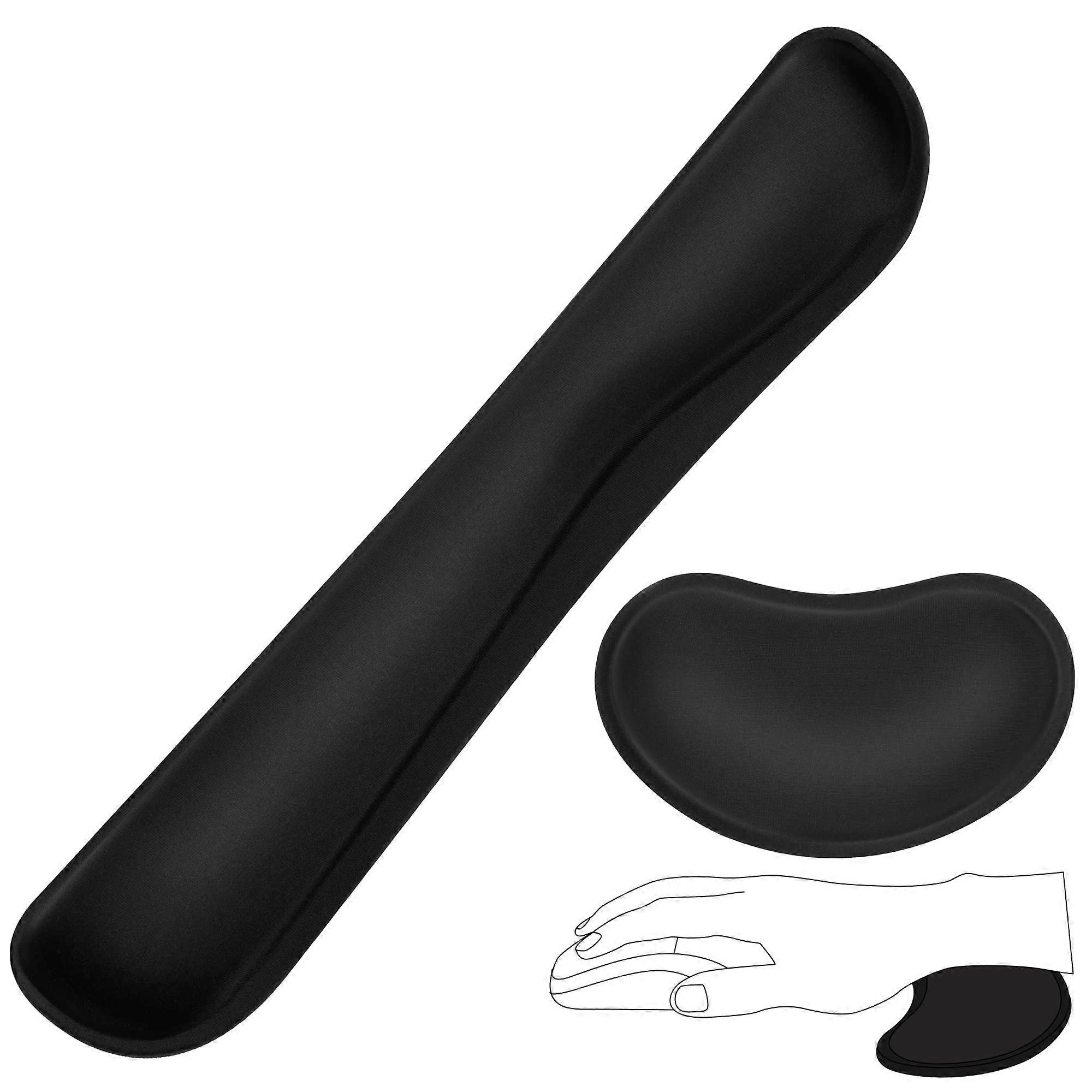 Wrist Rest Mouse Pad, Non-Slip Ergonomic Wrist Cushion Black