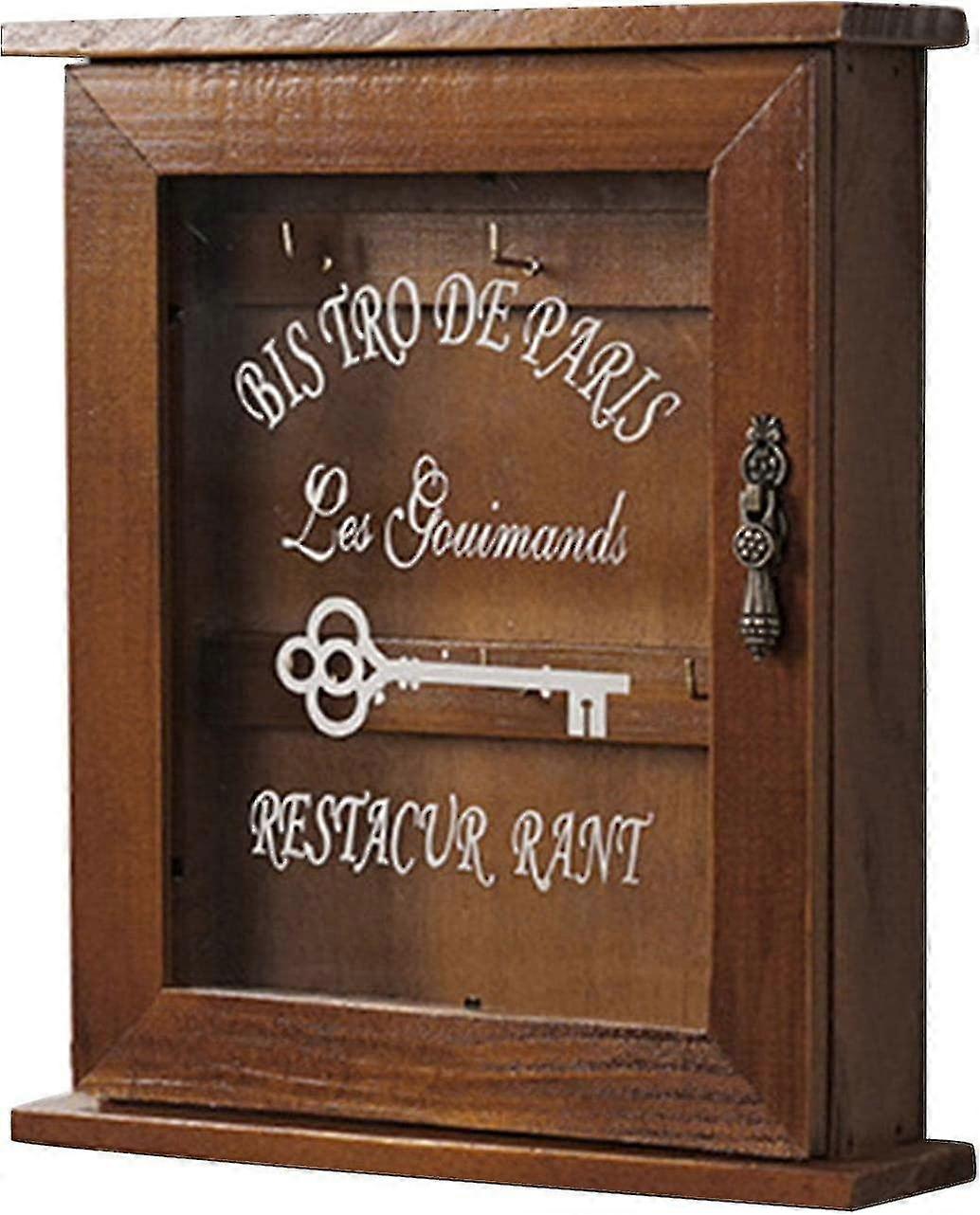Key Cabinet Key Box Wooden Storage Box Wall-mounted Key Box Key Box Home Improvement Safe Box