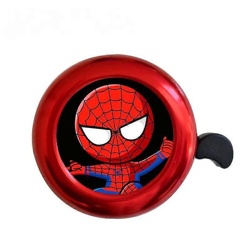 SCSYV الألومنيوم دراجة بيل دراجة اكسسوارات ، دراجة صوت عال وواضح - Red Bell Spiderman (اثنان)