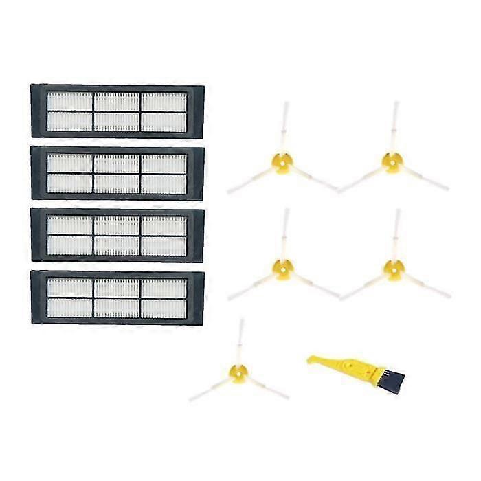 4 Washable Filters + 5 Side Brushes 3 Teeth + Brushes (3 Claws) For Xiaomi Sweeping Robot