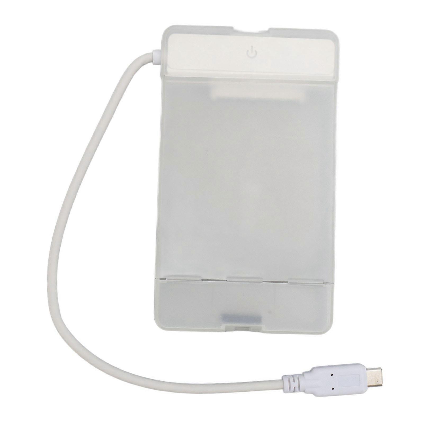 USB C 2.5 Pollici Hard Drive Enclosure 5gb Custodia trasparente esterna per 7?9.5mm 2.5 pollici SATA SSD HDD trasparente bianco